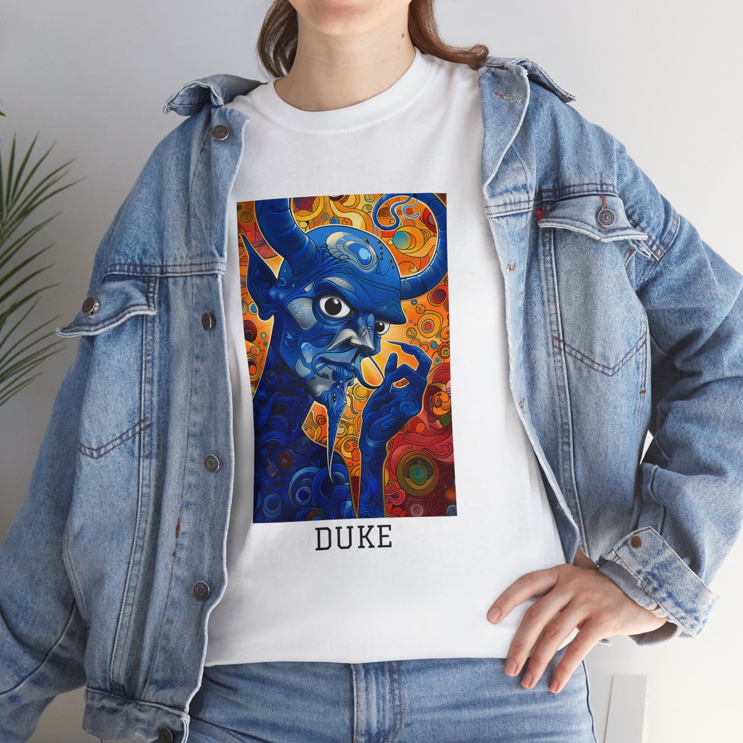Duke 01F - Unisex Heavy Cotton Tee - Image on the Front