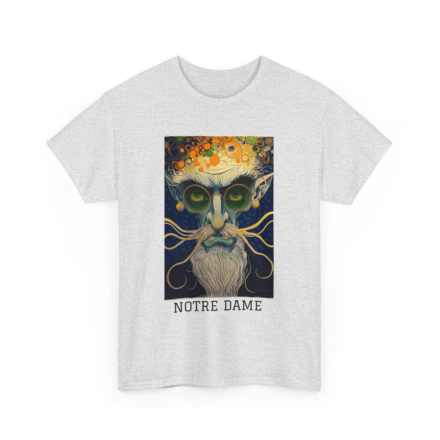 Notre Dame 02F - Unisex Heavy Cotton Tee - Image on the Front
