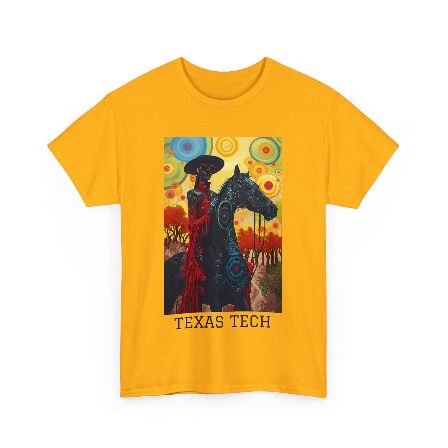 Texas Tech 02F - Unisex Heavy Cotton Tee - Image on the Front