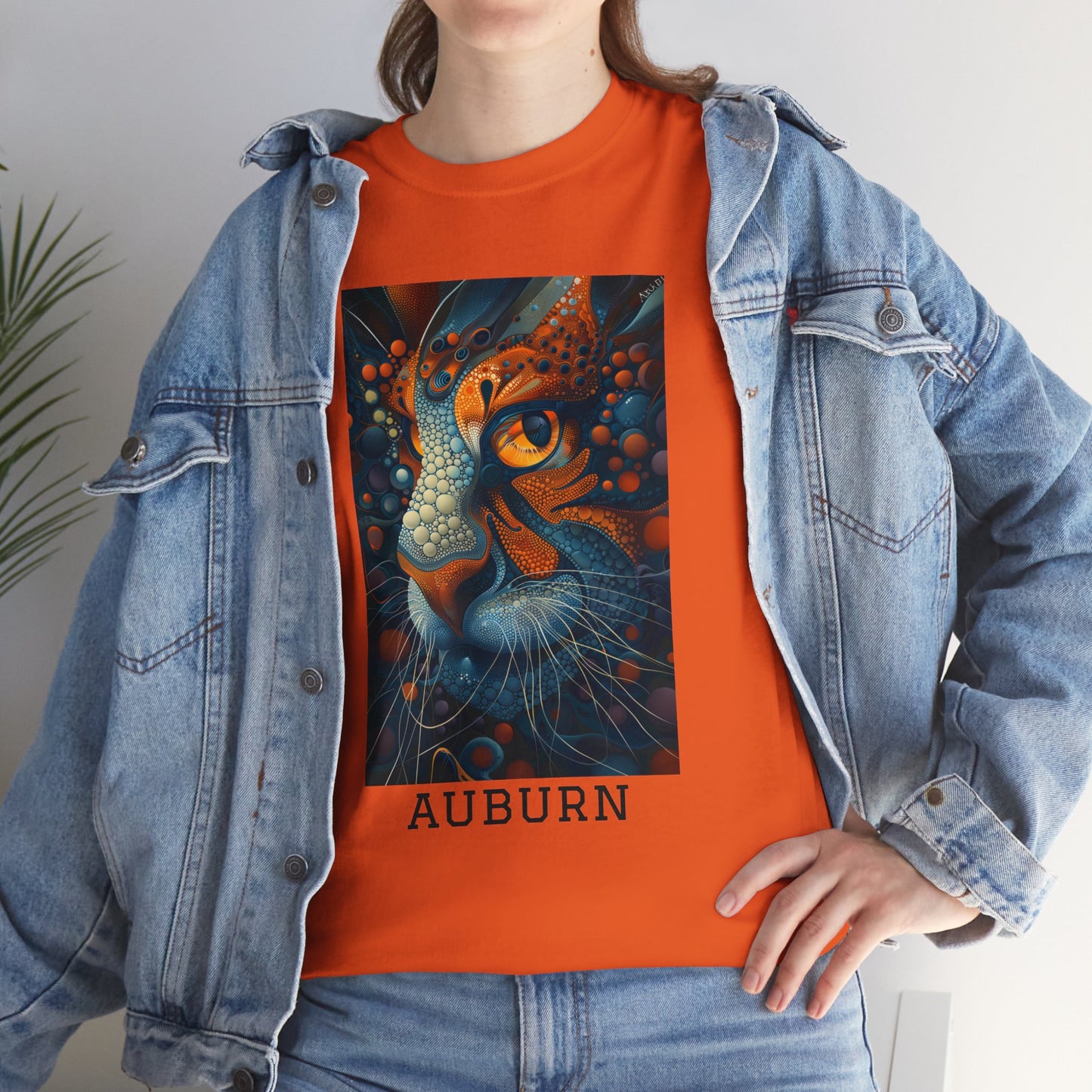 Auburn 01F - Unisex Heavy Cotton Tee - Image on the Front