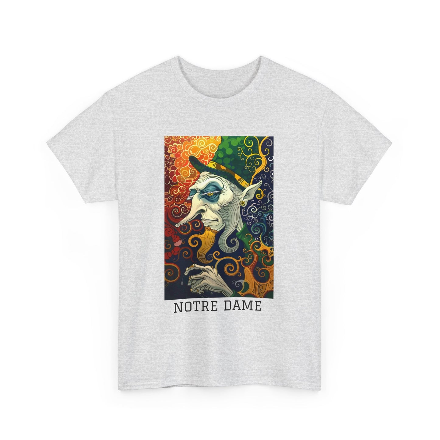 Notre Dame 01F - Unisex Heavy Cotton Tee - Image on the Front