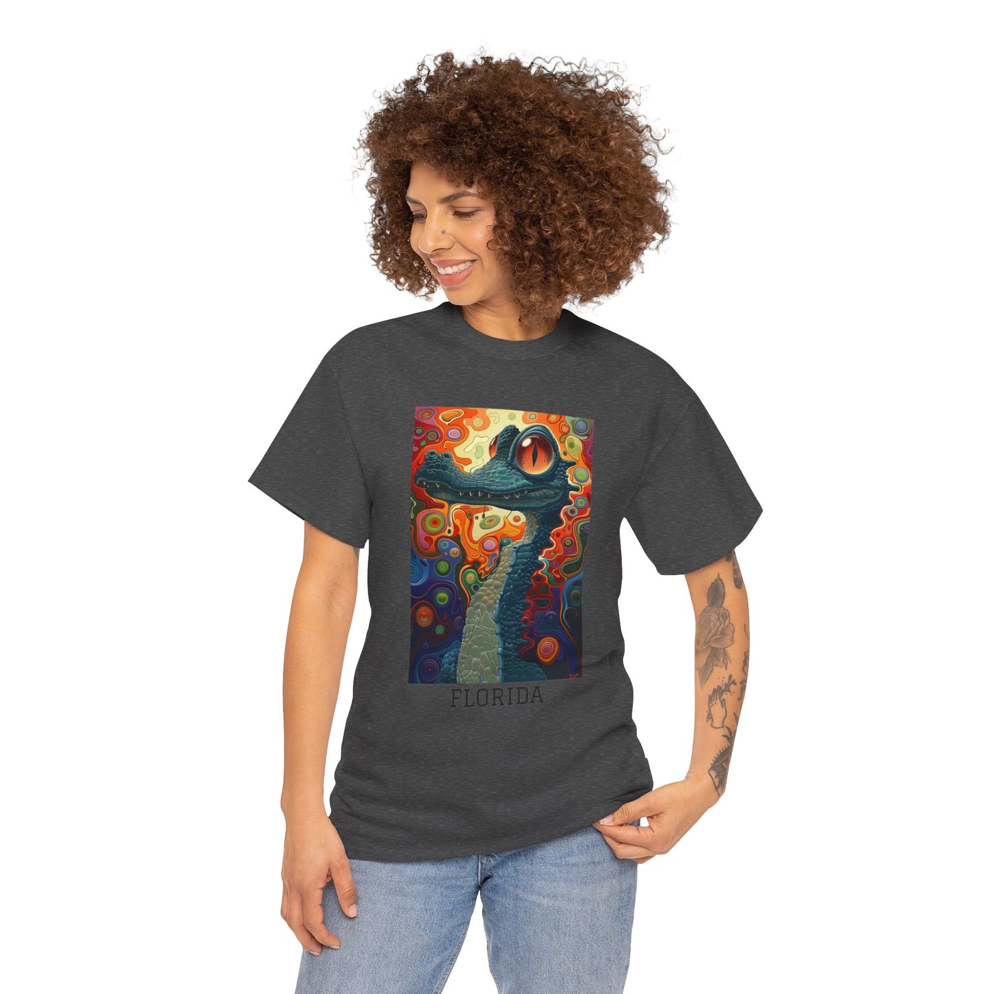 Florida 01F - Unisex Heavy Cotton Tee - Image on the Front