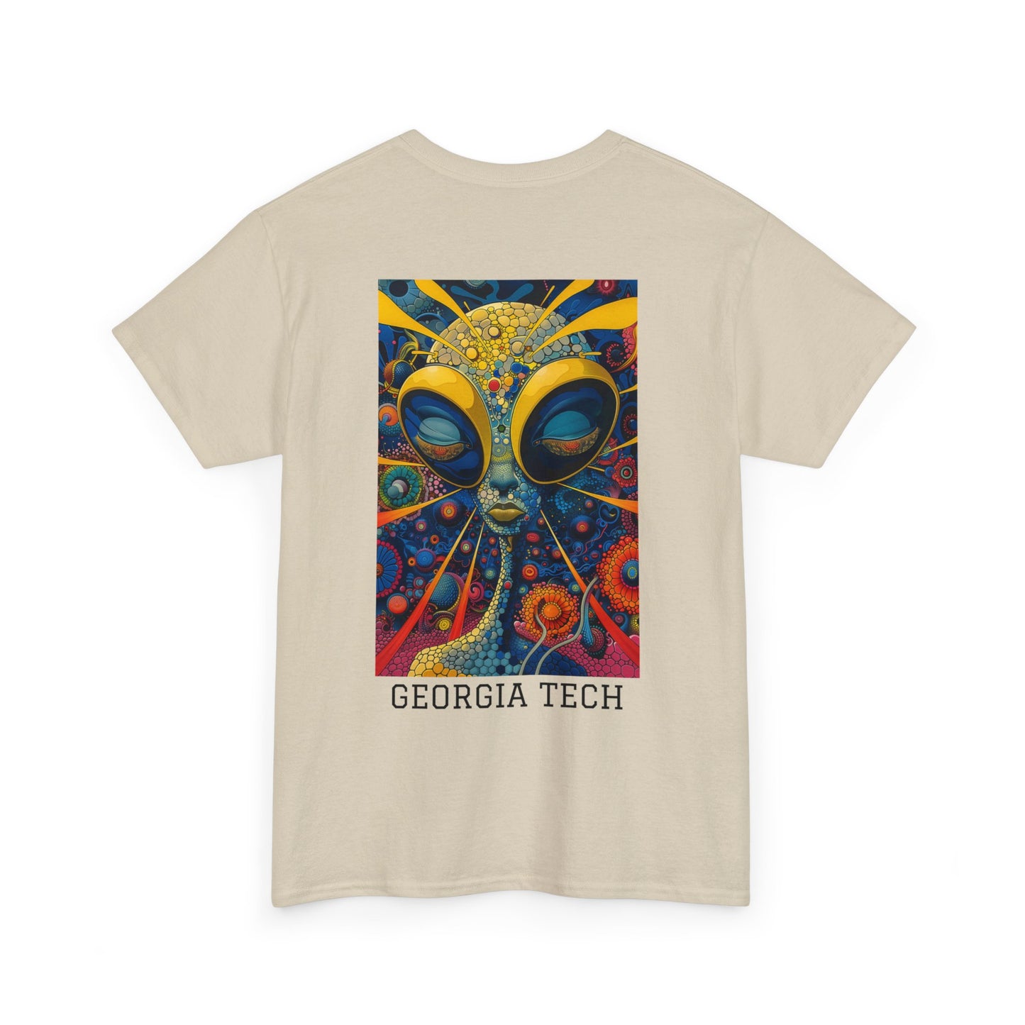 Georgia Tech 04B - Unisex Heavy Cotton Tee - Image on the Back