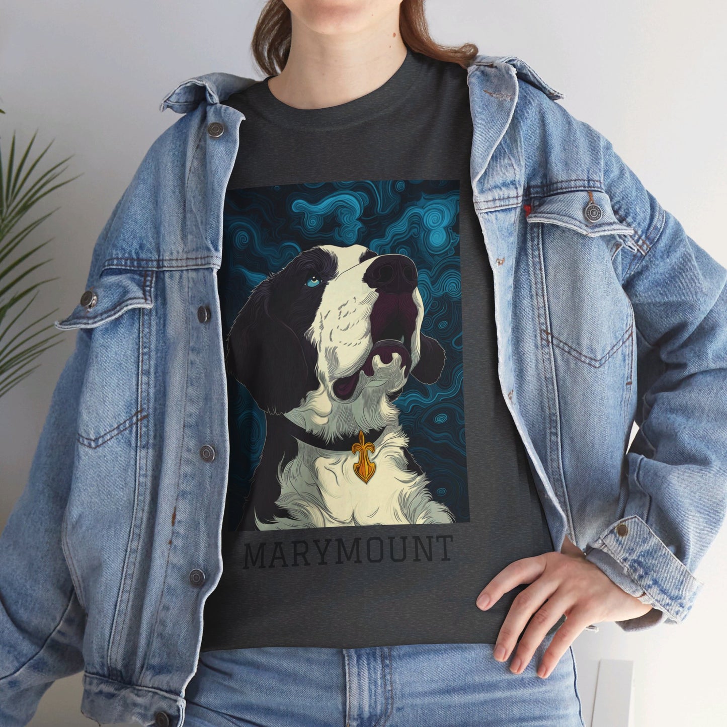 Marymount 01F - Unisex Heavy Cotton Tee - Image on the Front