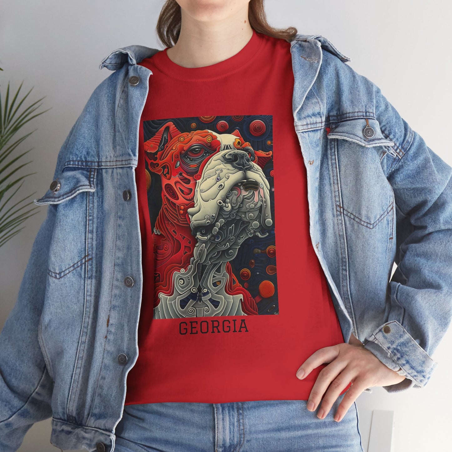 Georgia 02F - Unisex Heavy Cotton Tee - Image on the Front