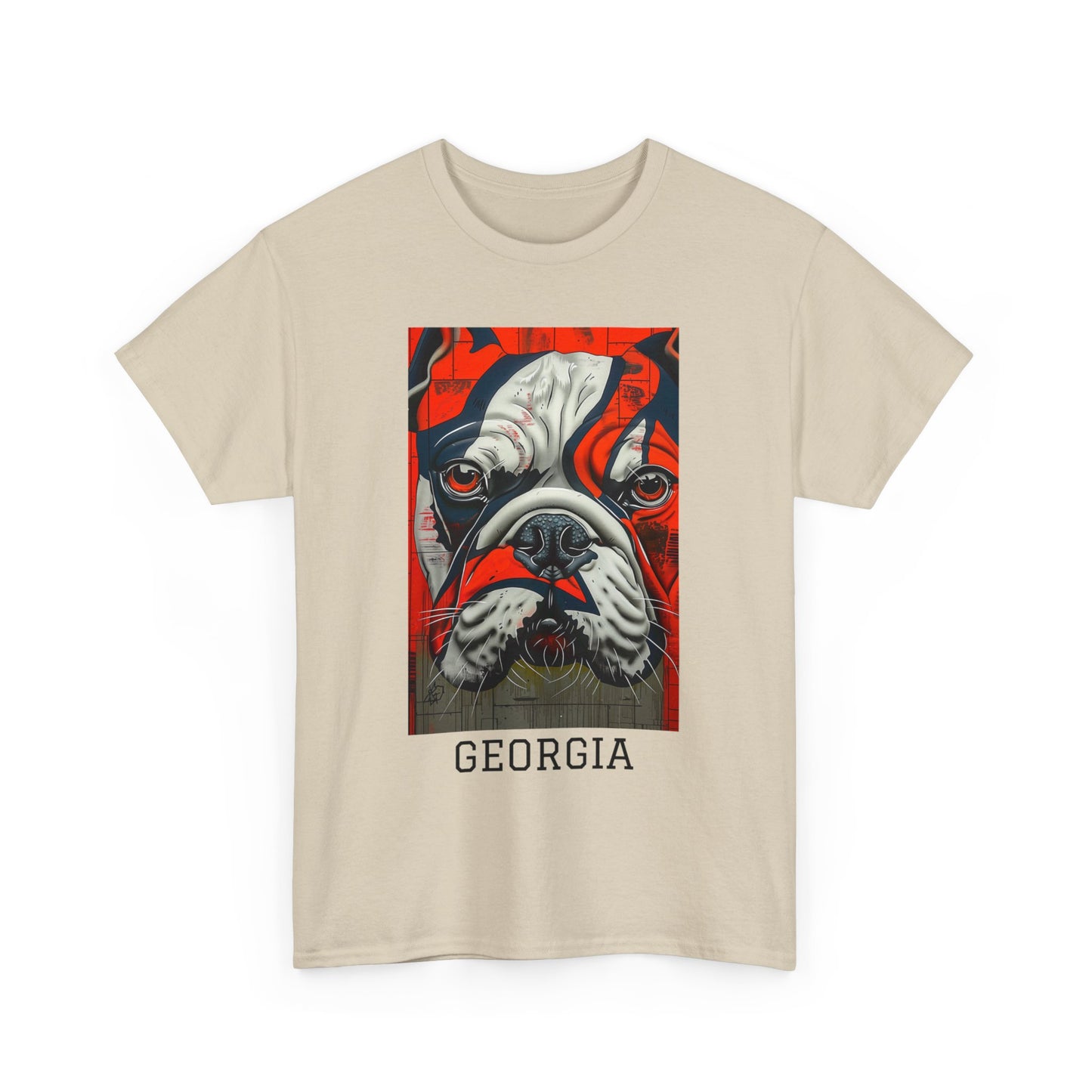 Georgia 01F - Unisex Heavy Cotton Tee - Image on the Front