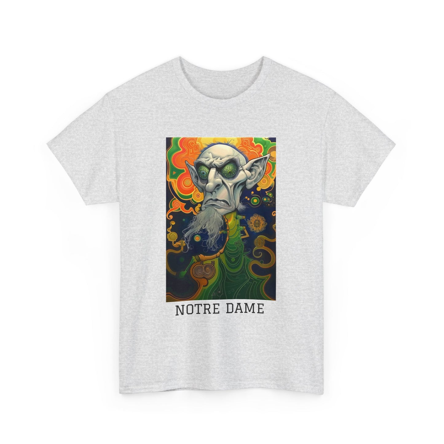 Notre Dame 03F - Unisex Heavy Cotton Tee - Image on the Front