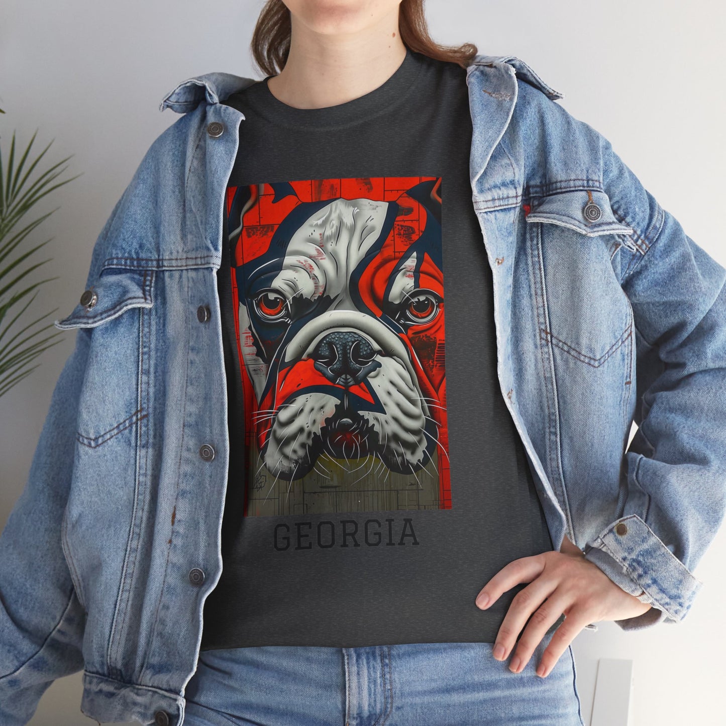 Georgia 01F - Unisex Heavy Cotton Tee - Image on the Front