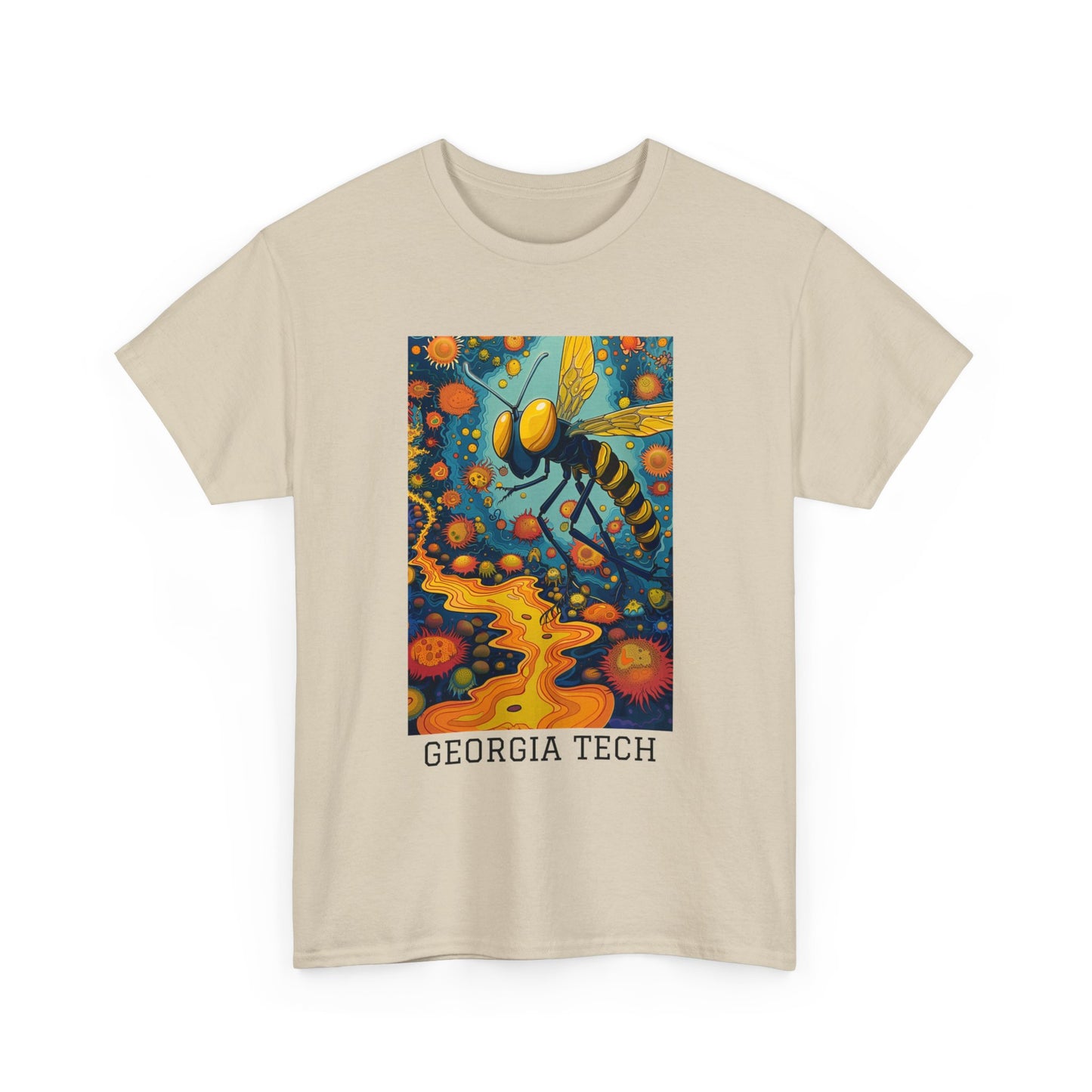 Georgia Tech 03F - Unisex Heavy Cotton Tee - Image on the Front