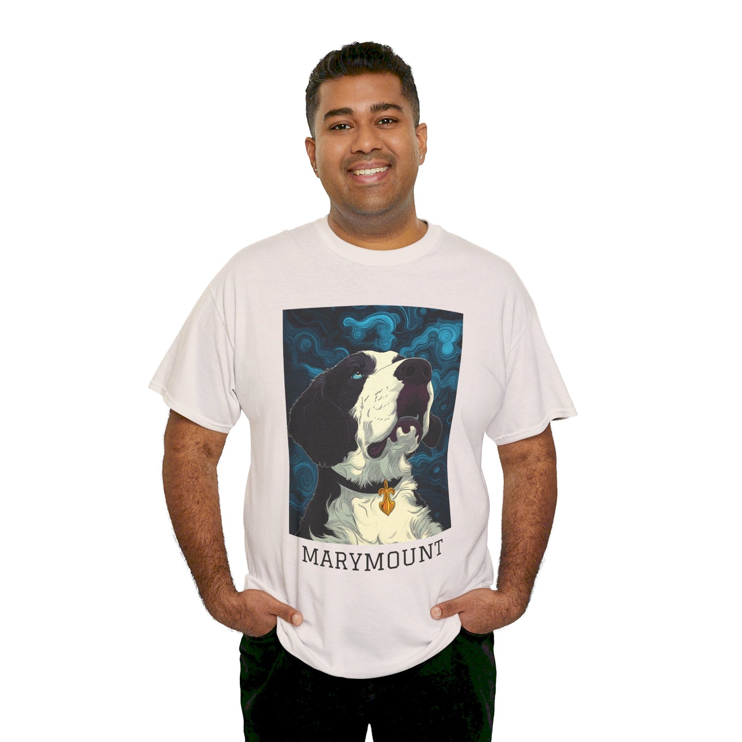 Marymount 01F - Unisex Heavy Cotton Tee - Image on the Front