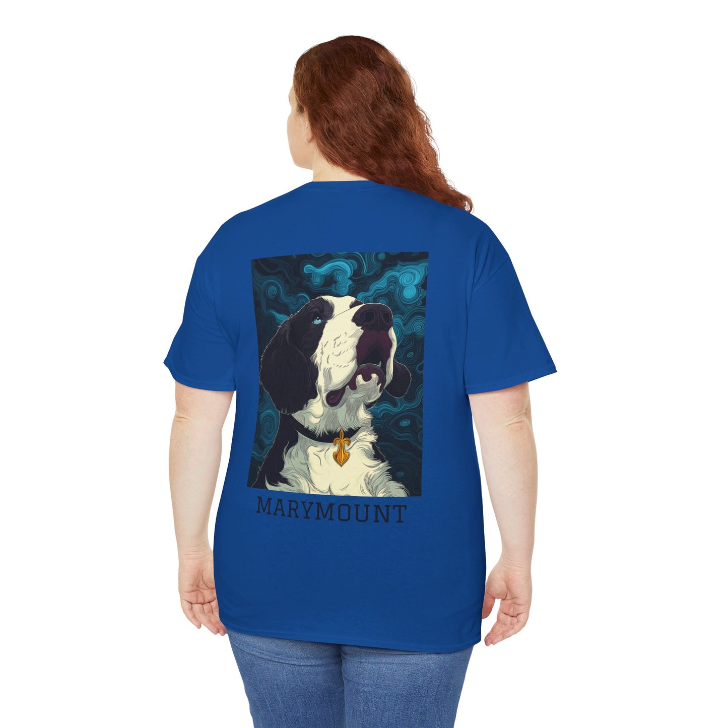 Marymount 01B - Unisex Heavy Cotton Tee - Image on the Back