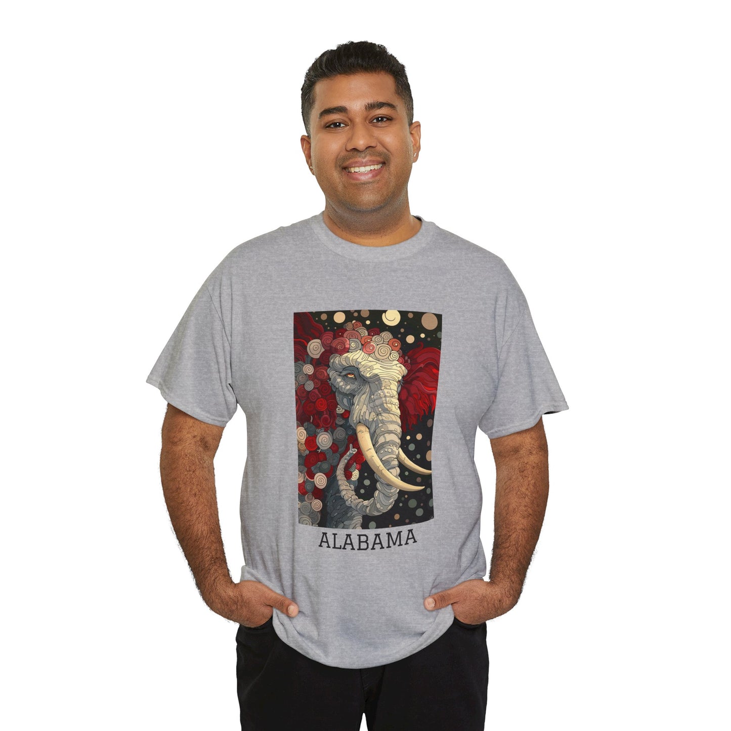 Alabama 01F - Unisex Heavy Cotton Tee - Image on the Front