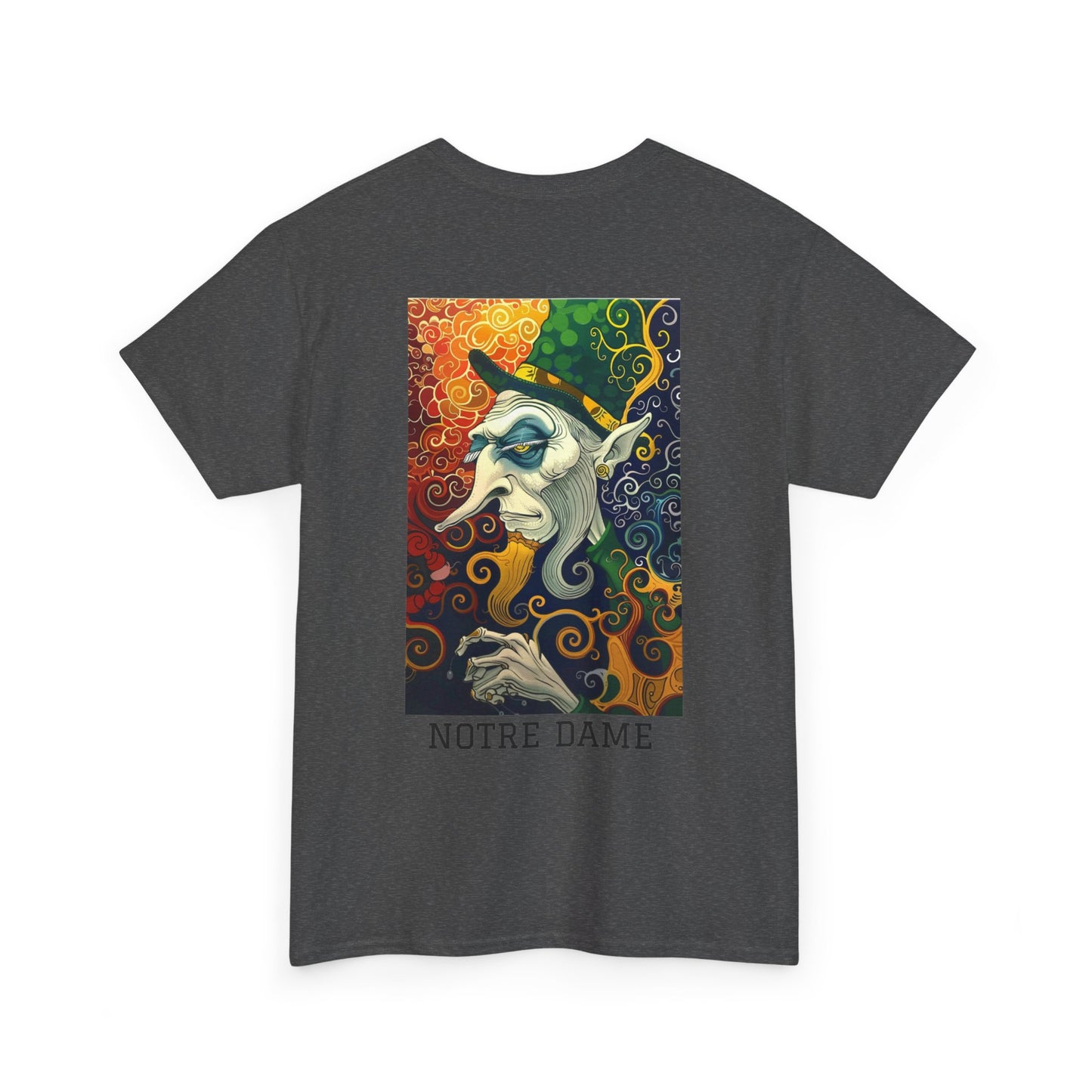 Notre Dame 01B - Unisex Heavy Cotton Tee - Image on the Back