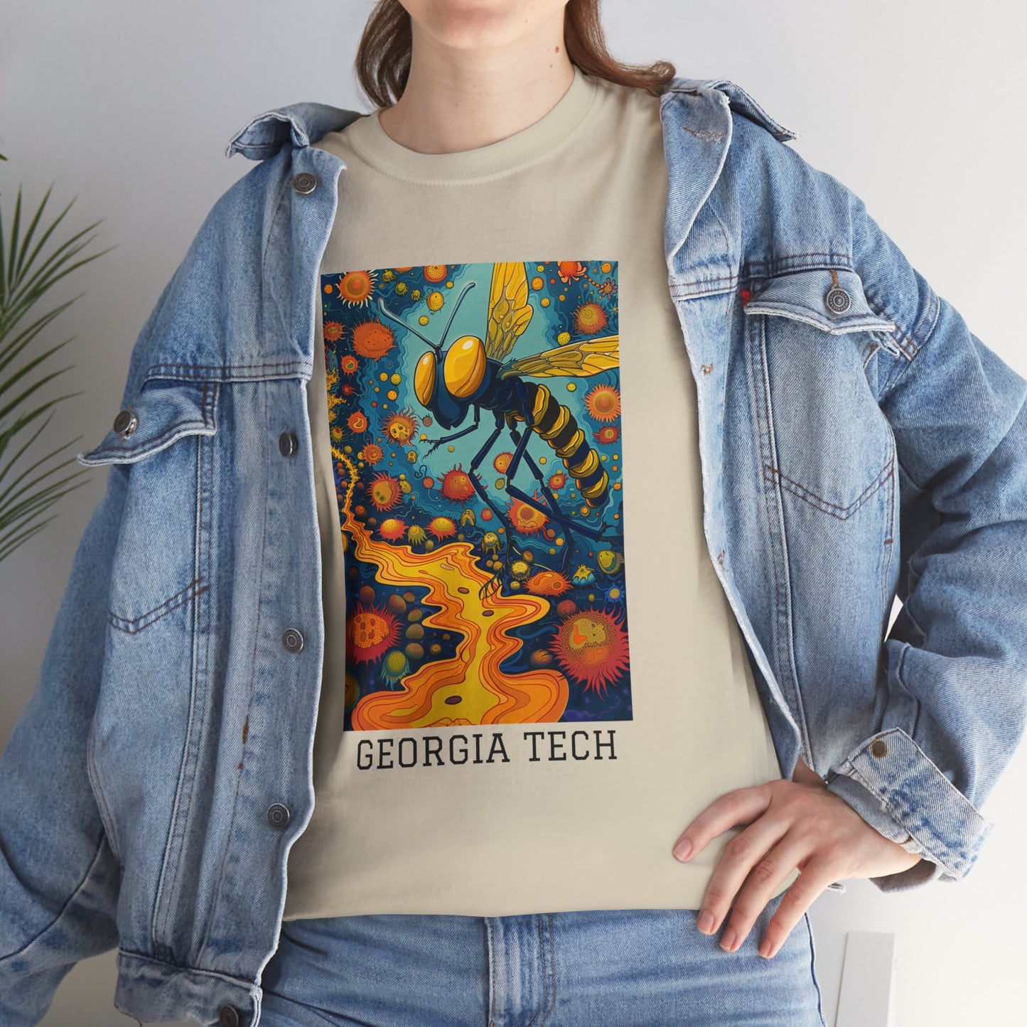 Georgia Tech 03F - Unisex Heavy Cotton Tee - Image on the Front