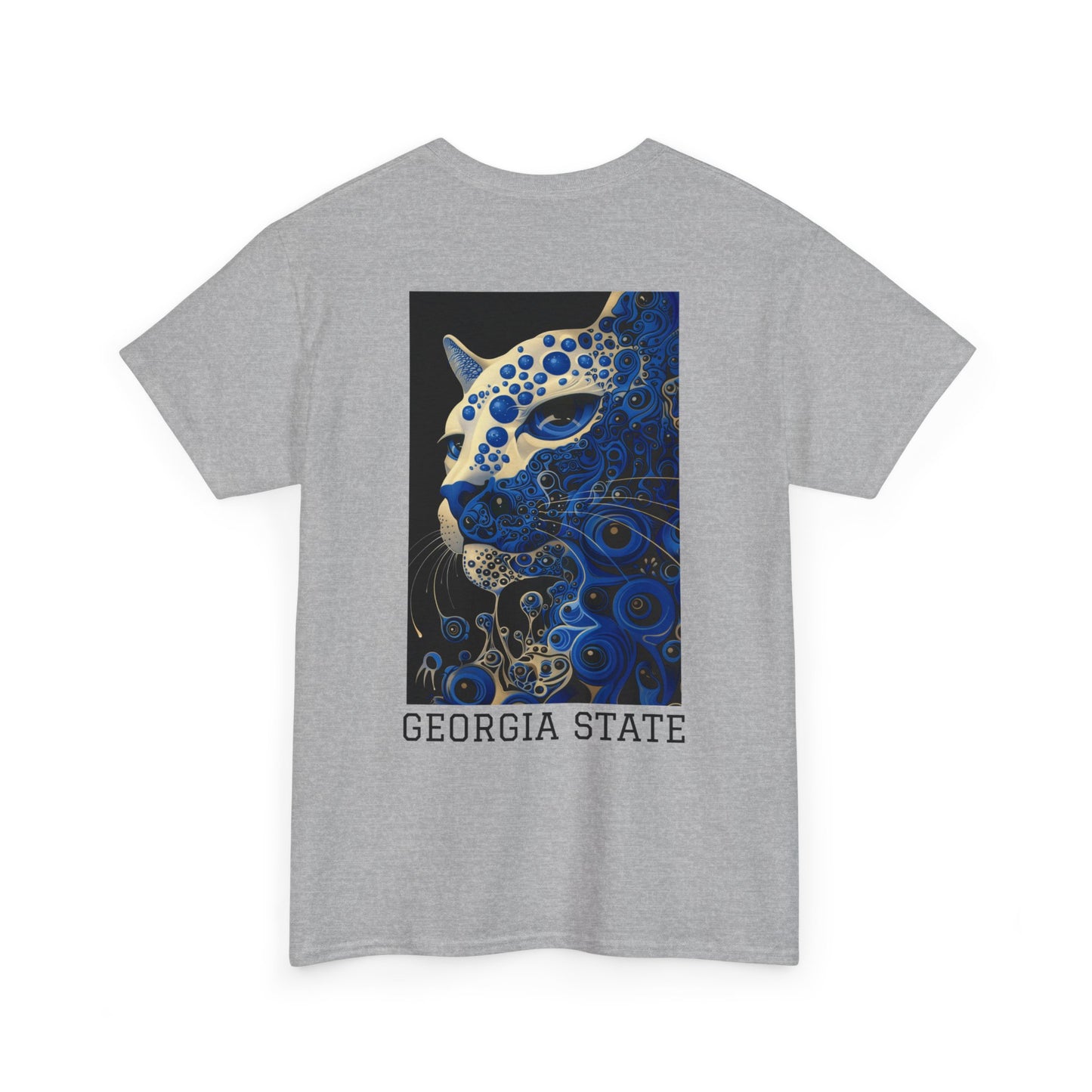 Georgia State 01B - Unisex Heavy Cotton Tee - Image on the Back