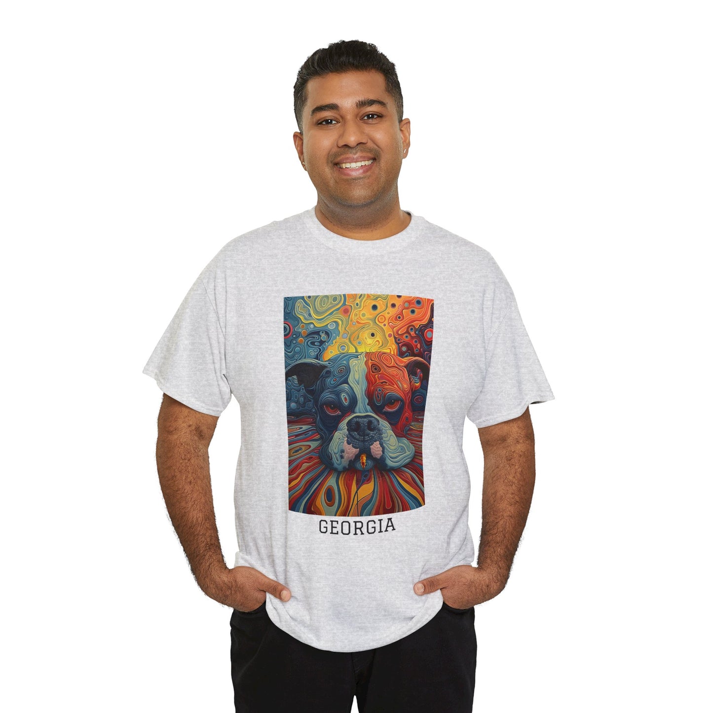Georgia 03F - Unisex Heavy Cotton Tee - Image on the Front