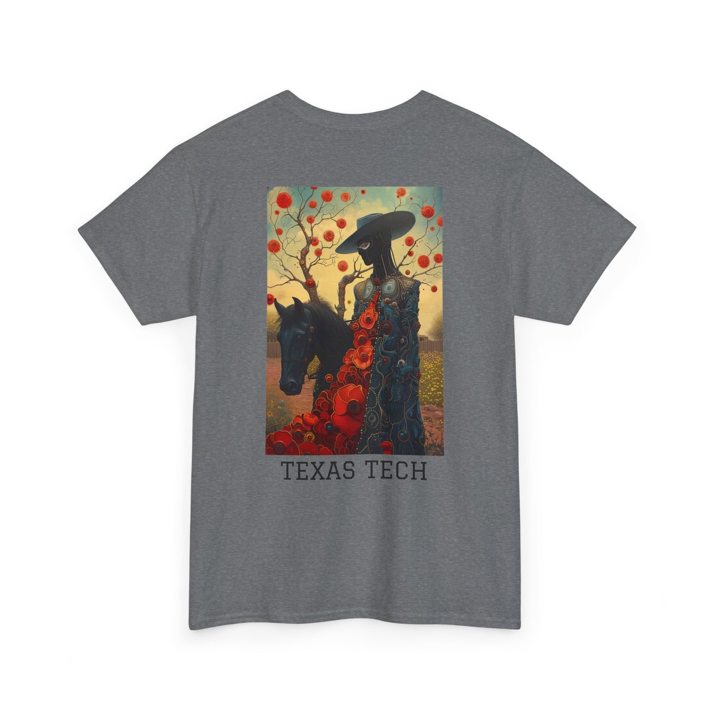 Texas Tech 03B - Unisex Heavy Cotton Tee - Image on the Back