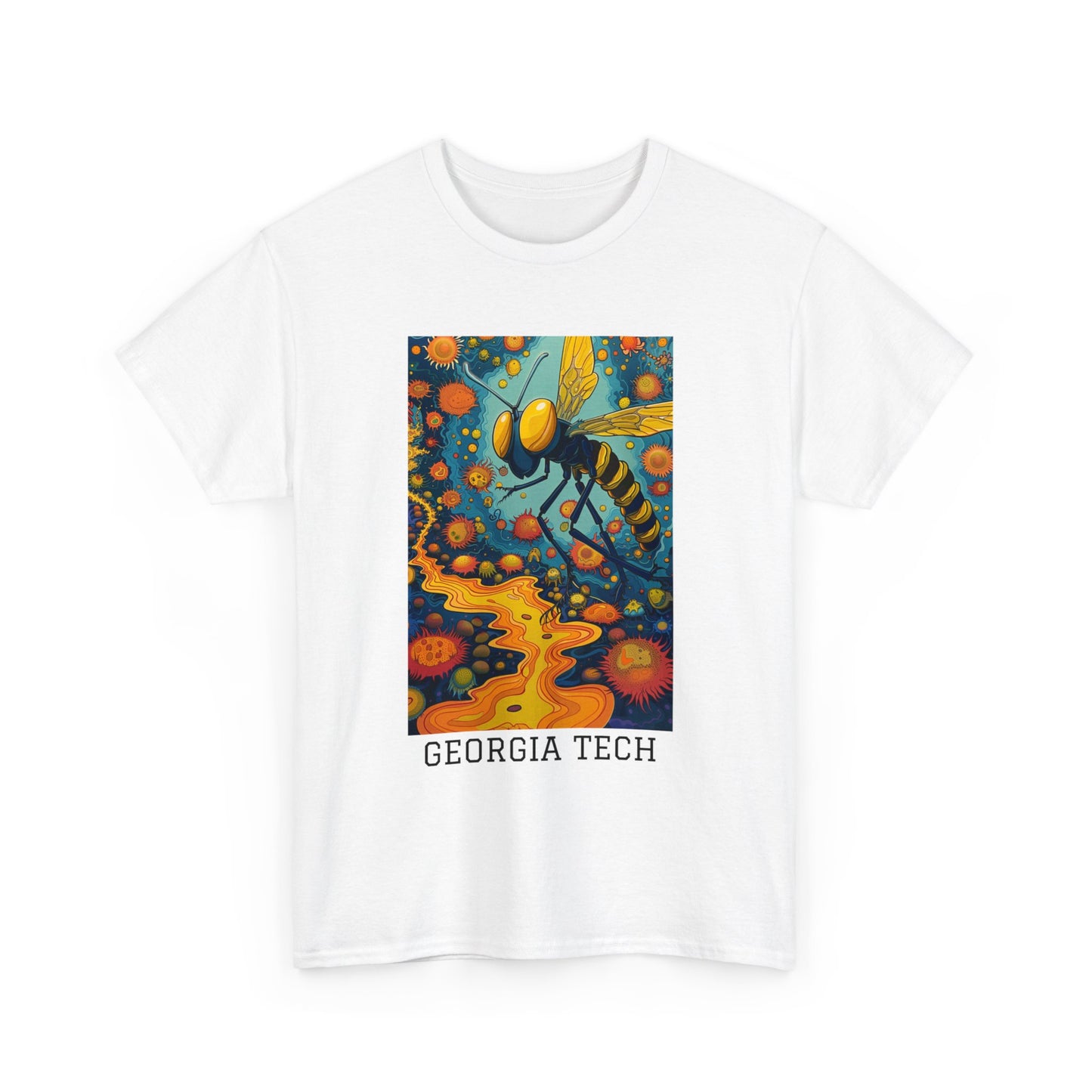 Georgia Tech 03F - Unisex Heavy Cotton Tee - Image on the Front