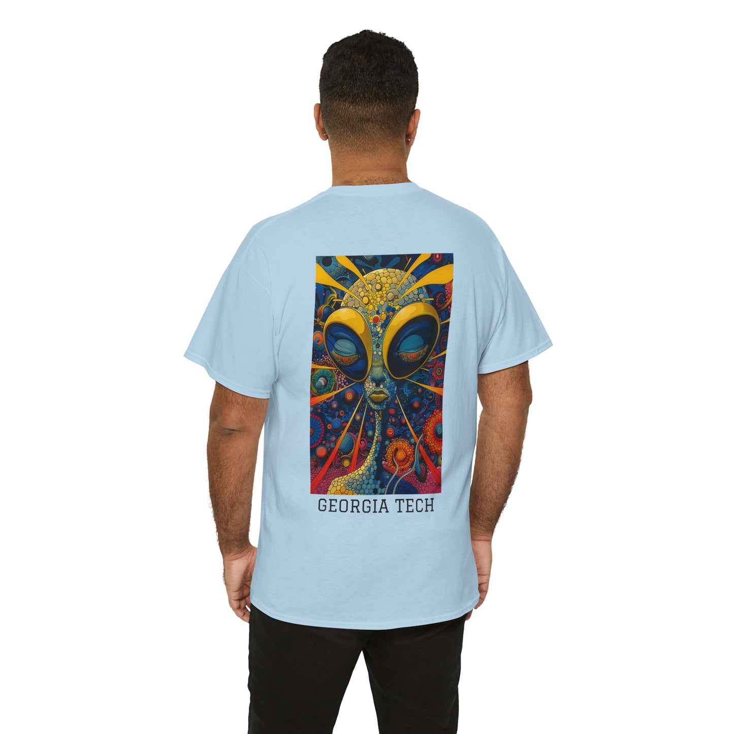 Georgia Tech 04B - Unisex Heavy Cotton Tee - Image on the Back