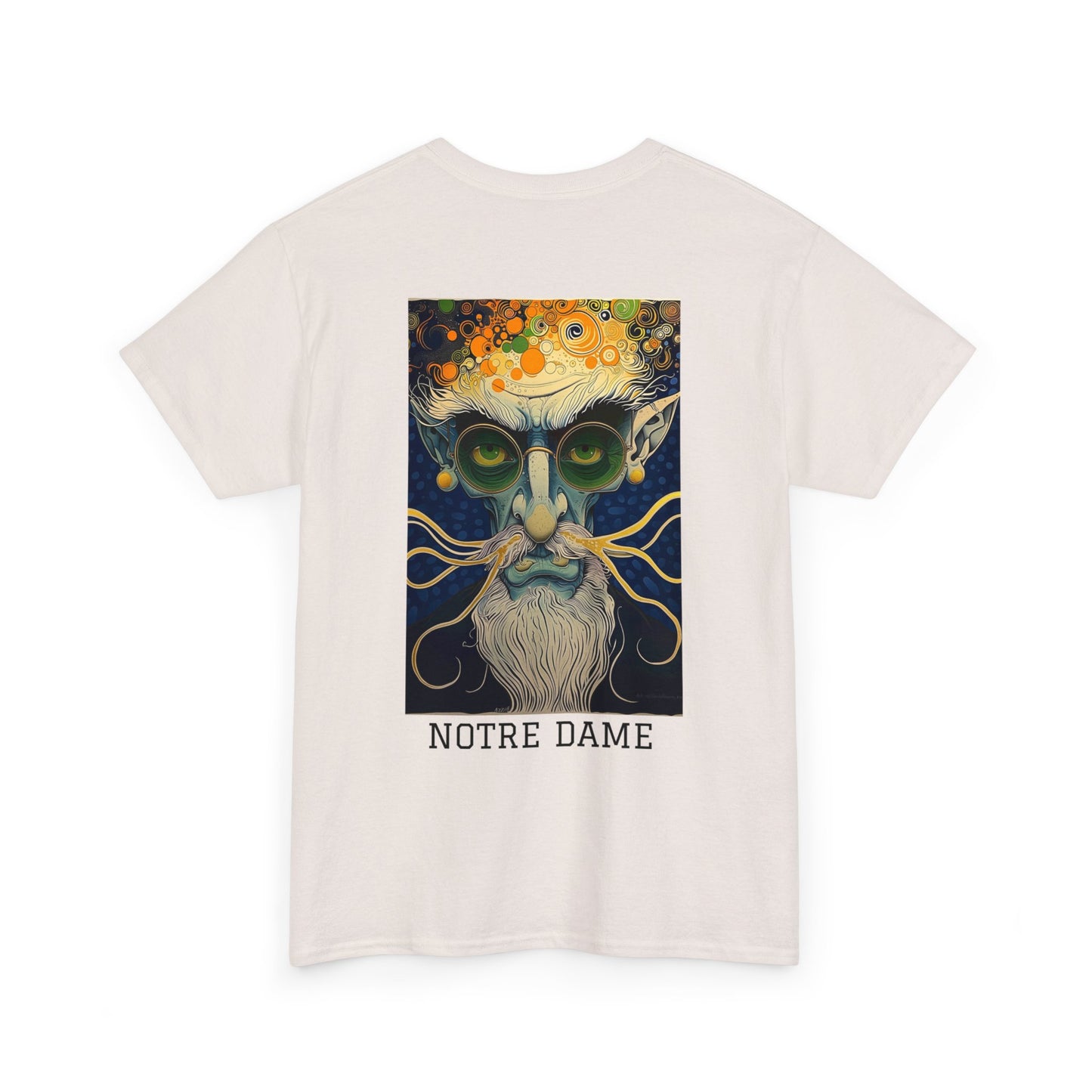 Notre Dame 02B - Unisex Heavy Cotton Tee - Image on the Back