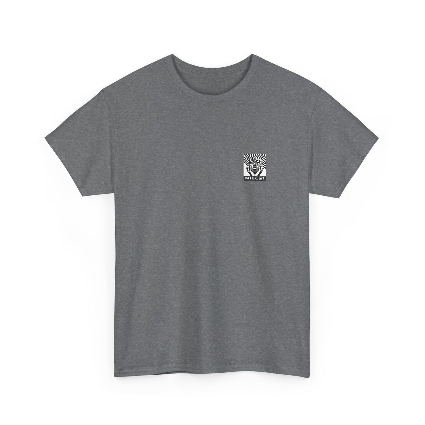 Face 01B - Unisex Heavy Cotton Tee - Image on the Back