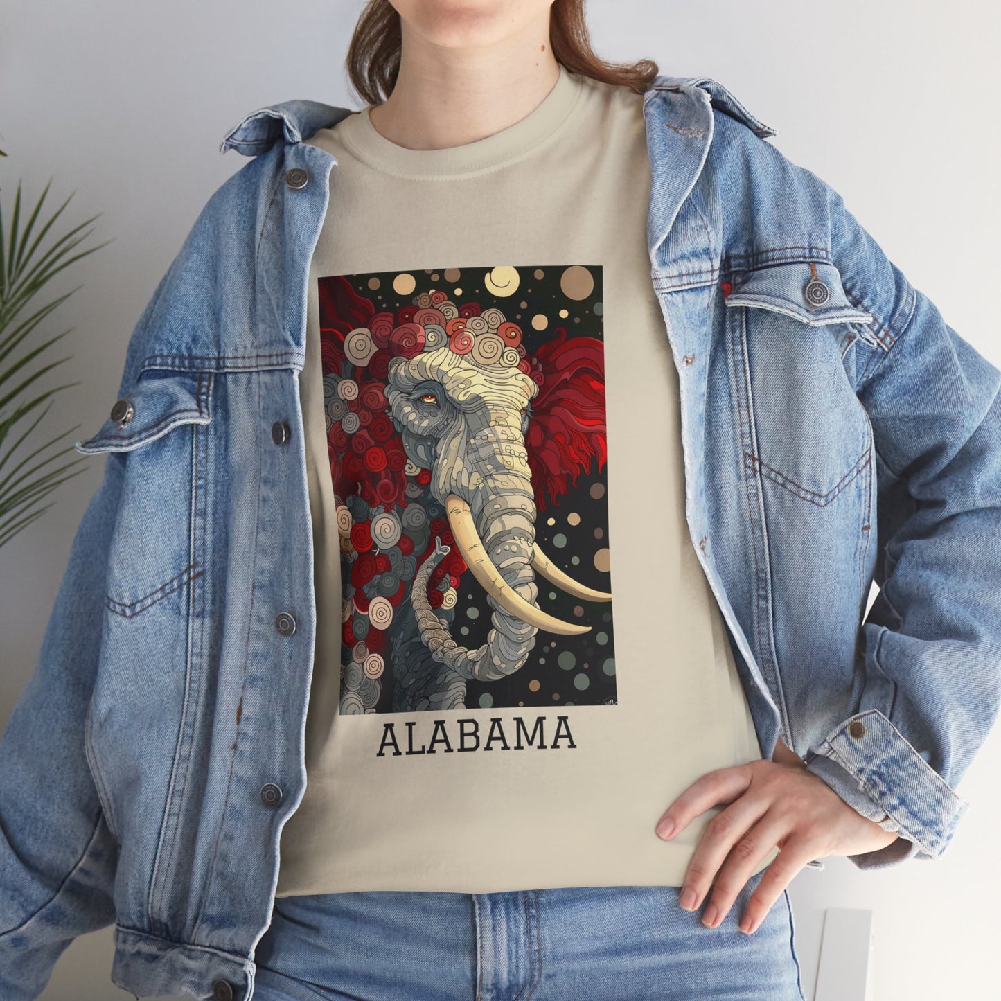 Alabama 01F - Unisex Heavy Cotton Tee - Image on the Front