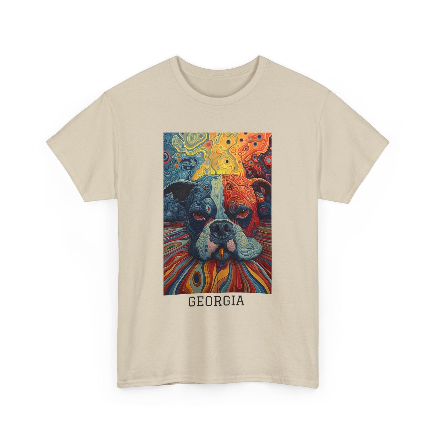 Georgia 03F - Unisex Heavy Cotton Tee - Image on the Front