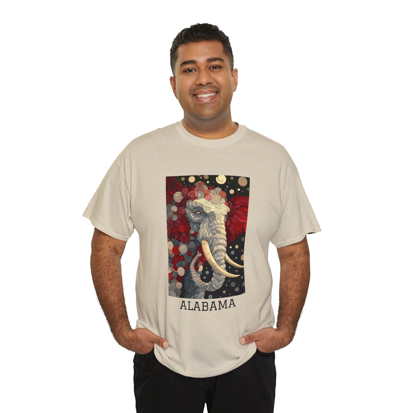 Alabama 01F - Unisex Heavy Cotton Tee - Image on the Front