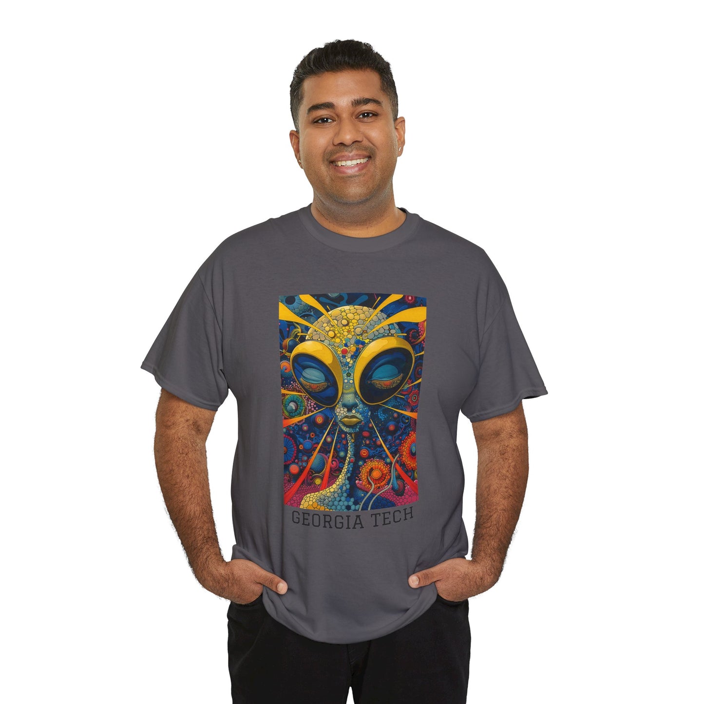 Georgia Tech 04F - Unisex Heavy Cotton Tee - Image on the Front