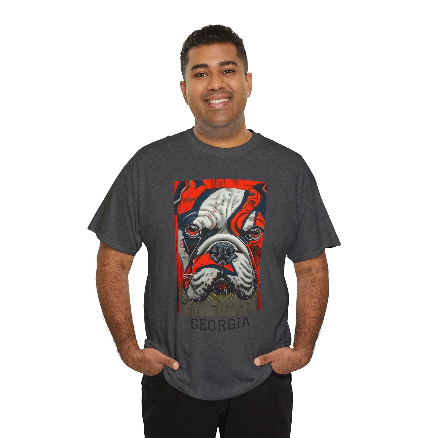 Georgia 01F - Unisex Heavy Cotton Tee - Image on the Front
