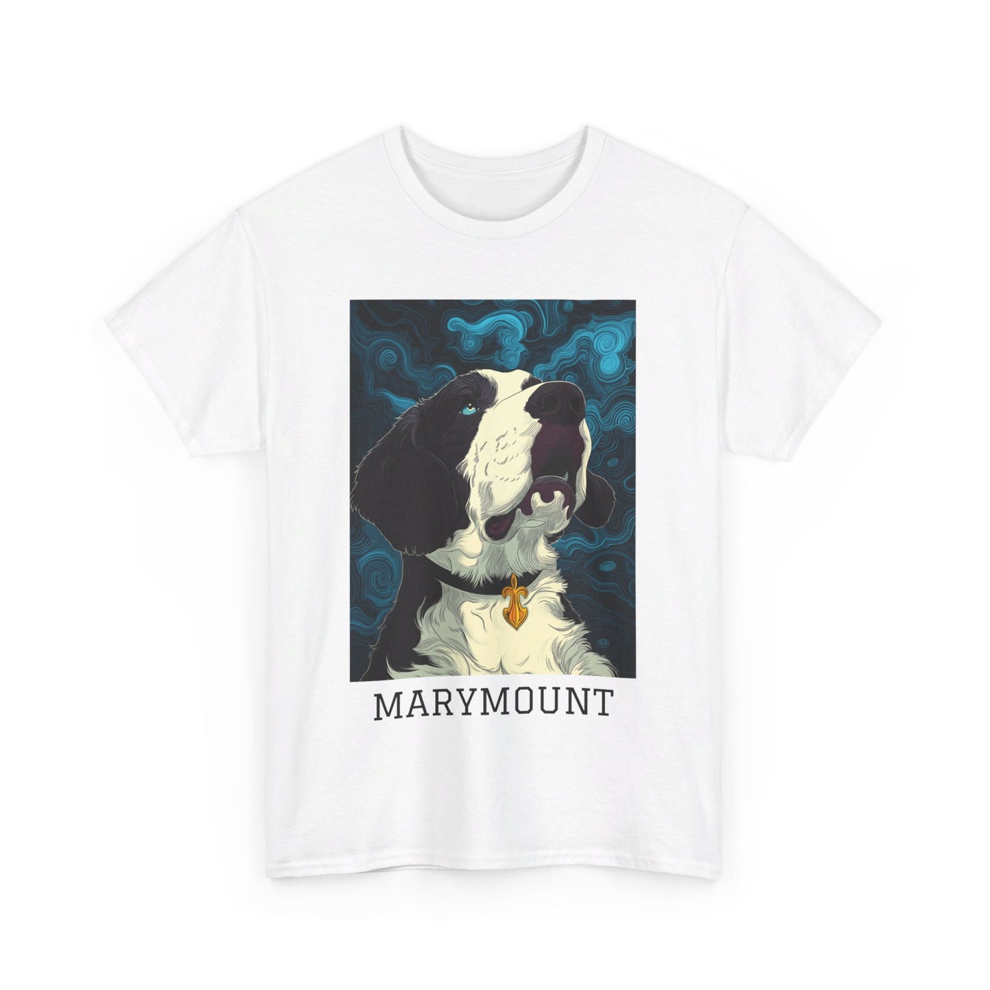Marymount 01F - Unisex Heavy Cotton Tee - Image on the Front