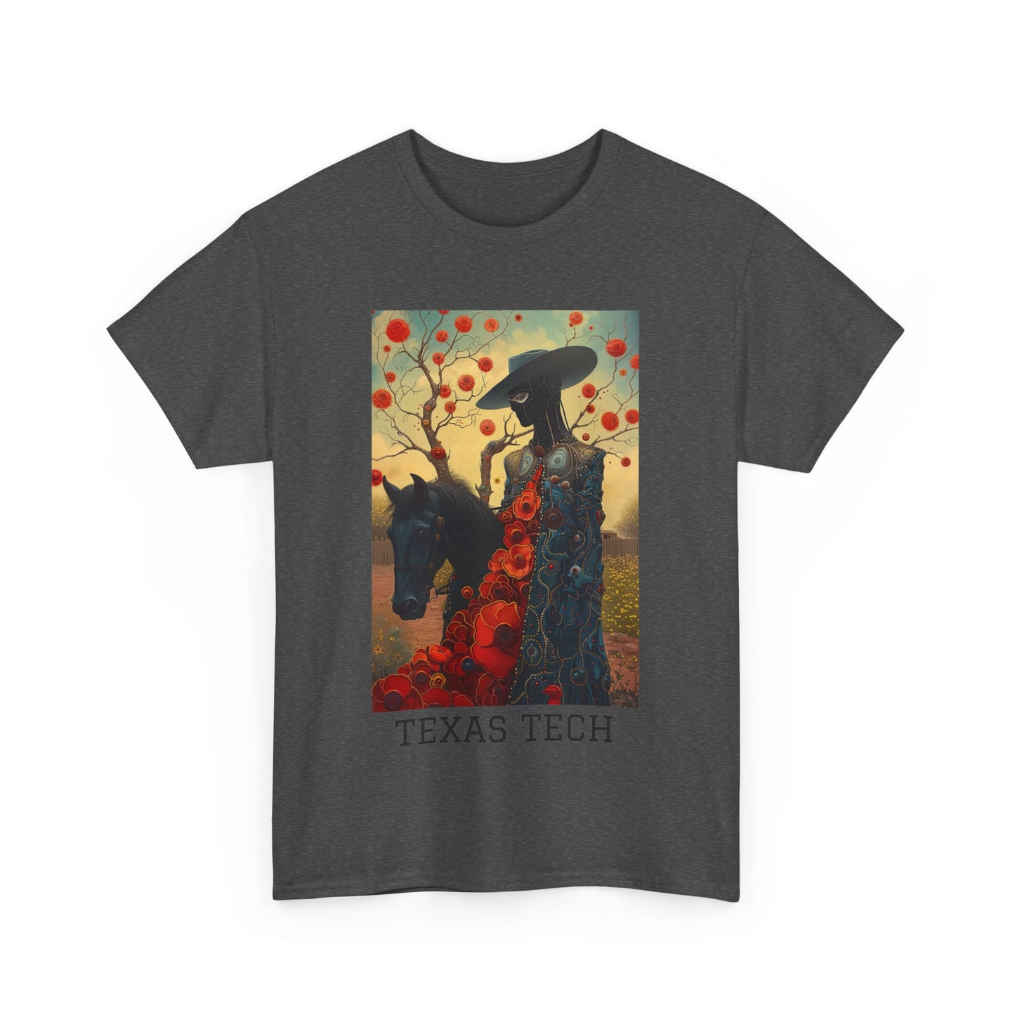 Texas Tech 03F - Unisex Heavy Cotton Tee - Image on the Front