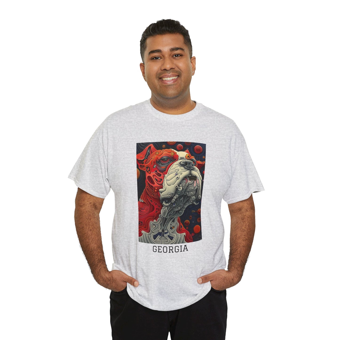 Georgia 02F - Unisex Heavy Cotton Tee - Image on the Front