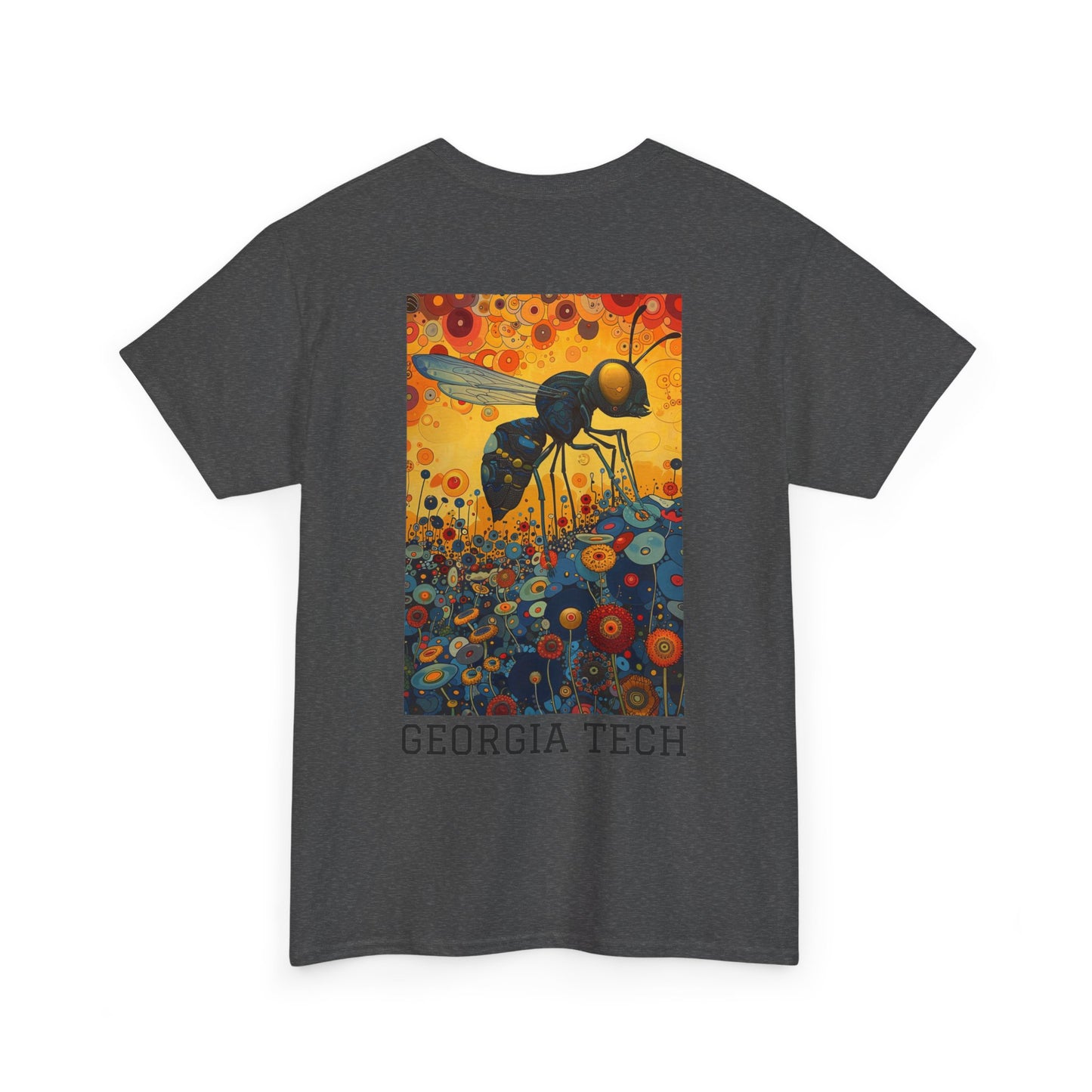 Georgia Tech 01B - Unisex Heavy Cotton Tee - Image on the Back