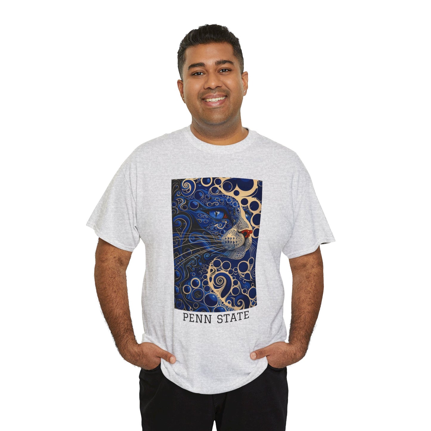 Penn State 01F - Unisex Heavy Cotton Tee - Image on the Front