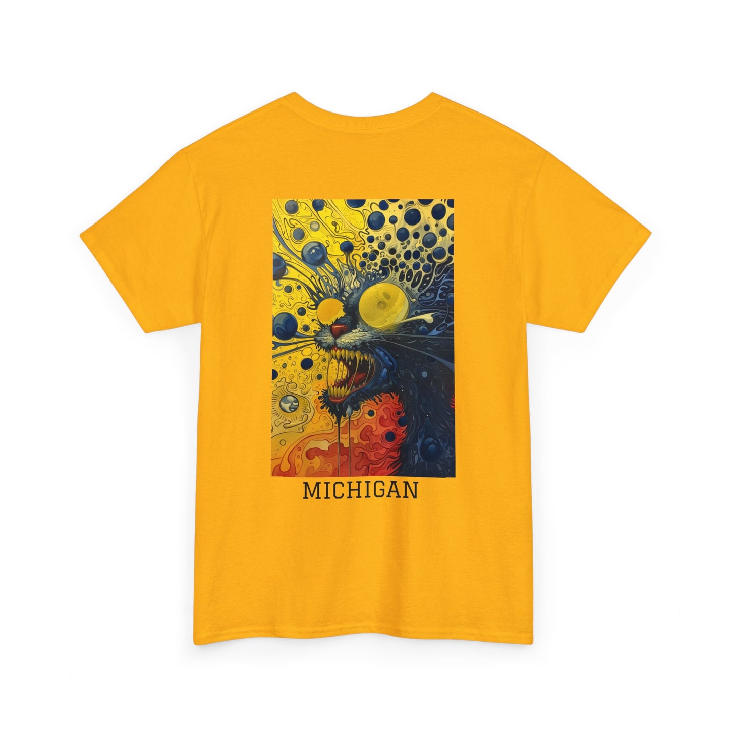 Michigan 02B - Unisex Heavy Cotton Tee - Image on the Back