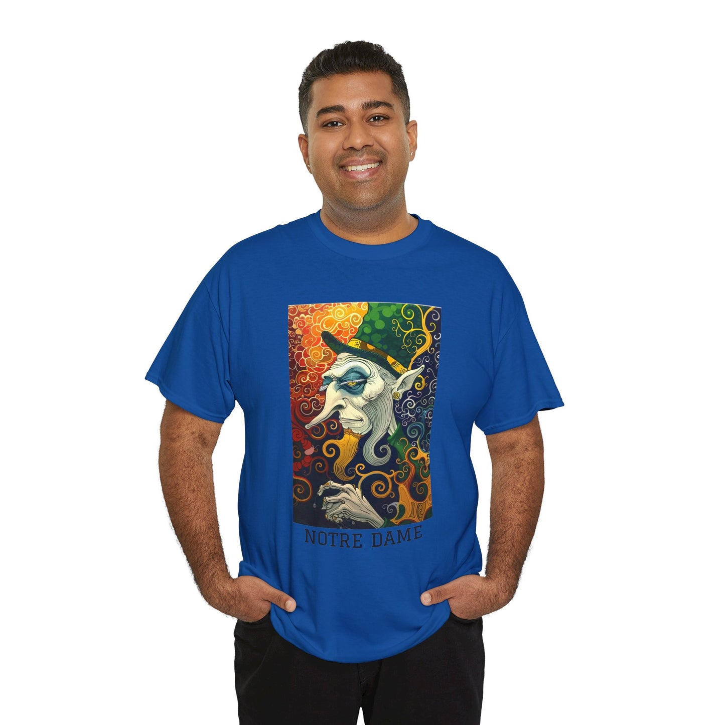 Notre Dame 01F - Unisex Heavy Cotton Tee - Image on the Front