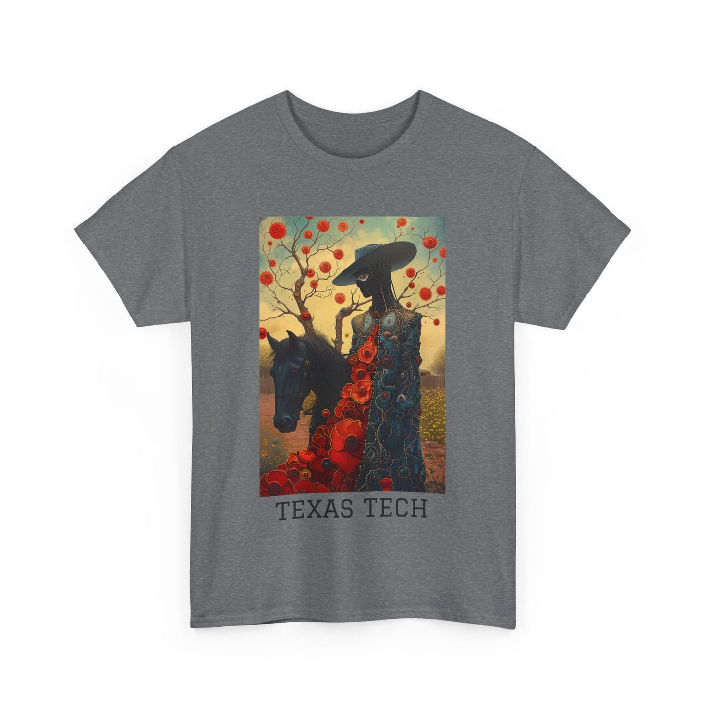 Texas Tech 03F - Unisex Heavy Cotton Tee - Image on the Front