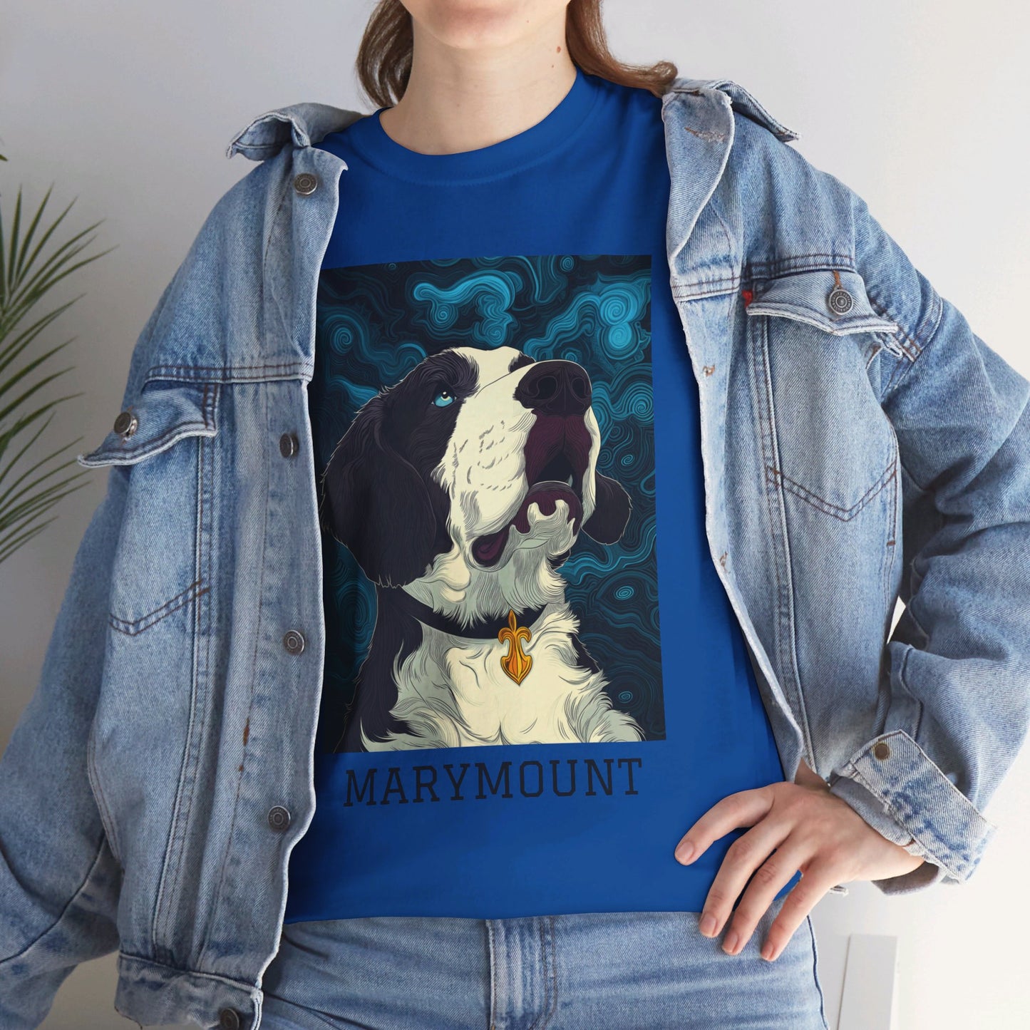 Marymount 01F - Unisex Heavy Cotton Tee - Image on the Front