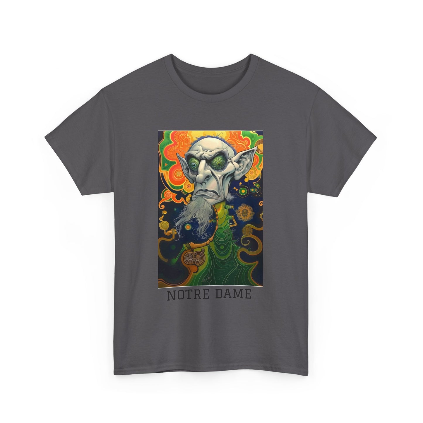 Notre Dame 03F - Unisex Heavy Cotton Tee - Image on the Front