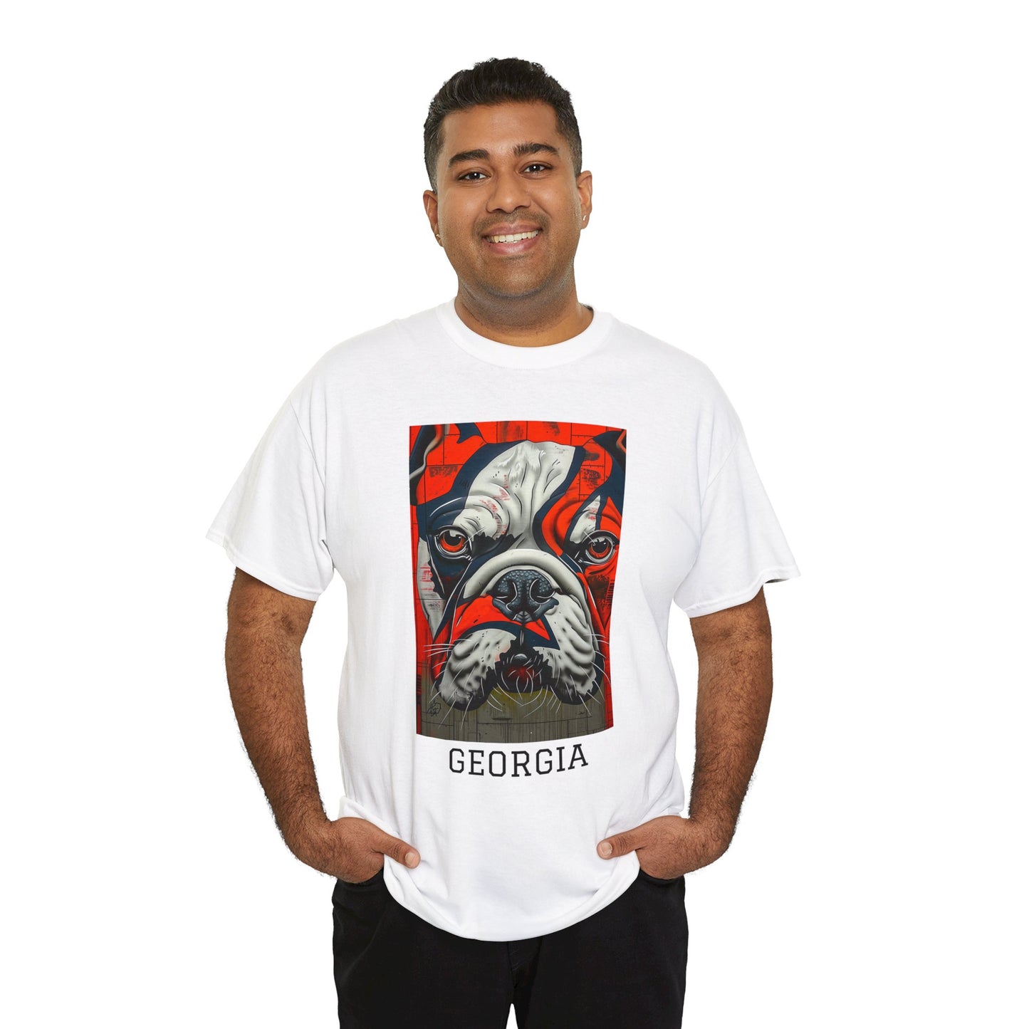 Georgia 01F - Unisex Heavy Cotton Tee - Image on the Front