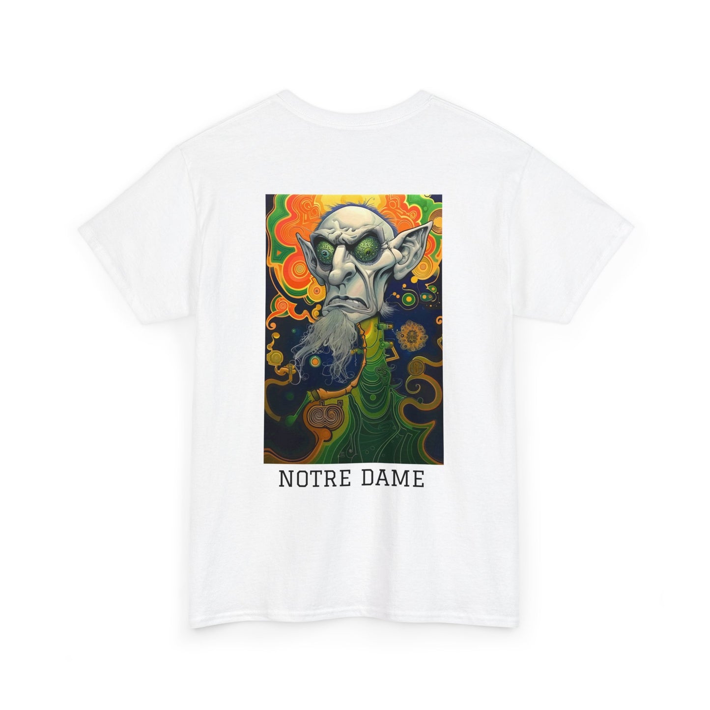 Notre Dame 03B - Unisex Heavy Cotton Tee - Image on the Back