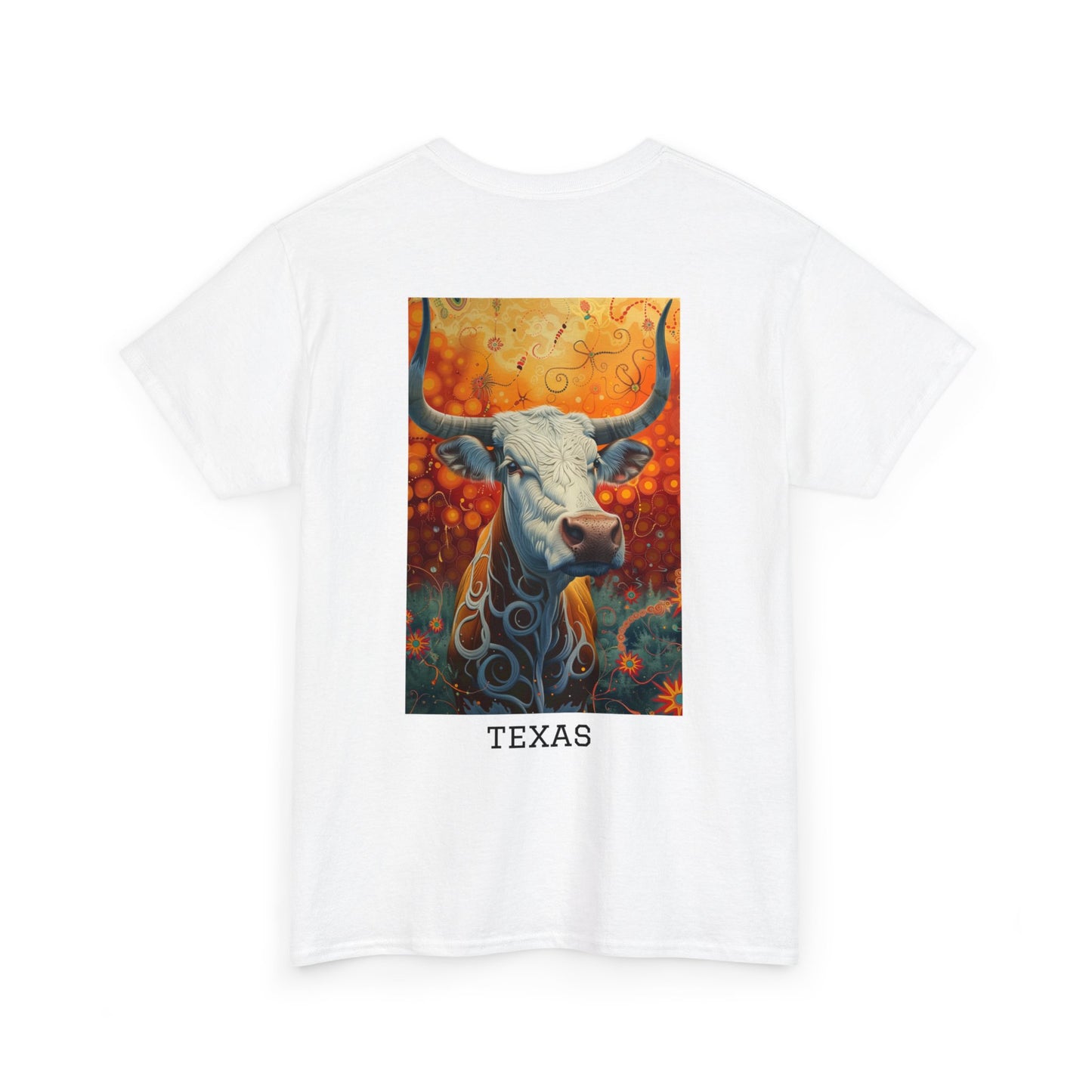 Texas 01B - Unisex Heavy Cotton Tee - Image on the Back