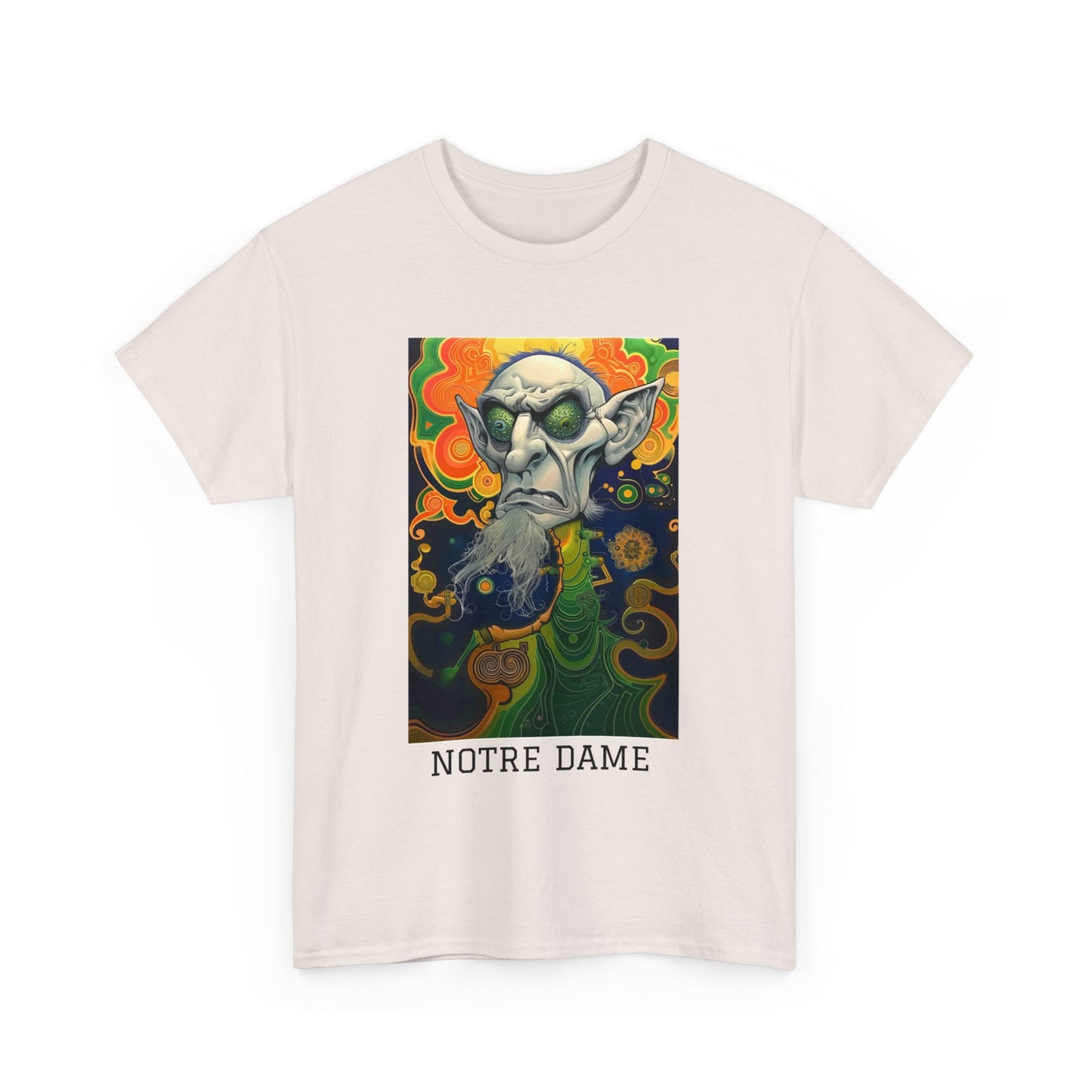 Notre Dame 03F - Unisex Heavy Cotton Tee - Image on the Front