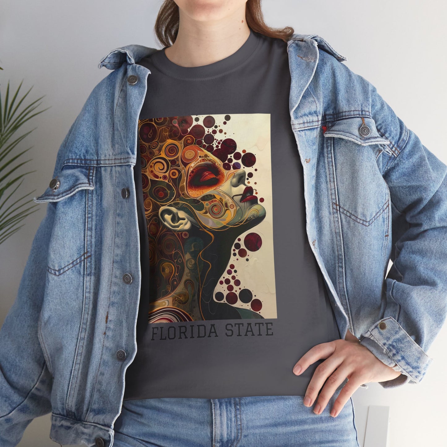Florida State 01F - Unisex Heavy Cotton Tee - Image on the Front