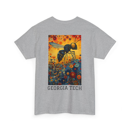 Georgia Tech 01B - Unisex Heavy Cotton Tee - Image on the Back
