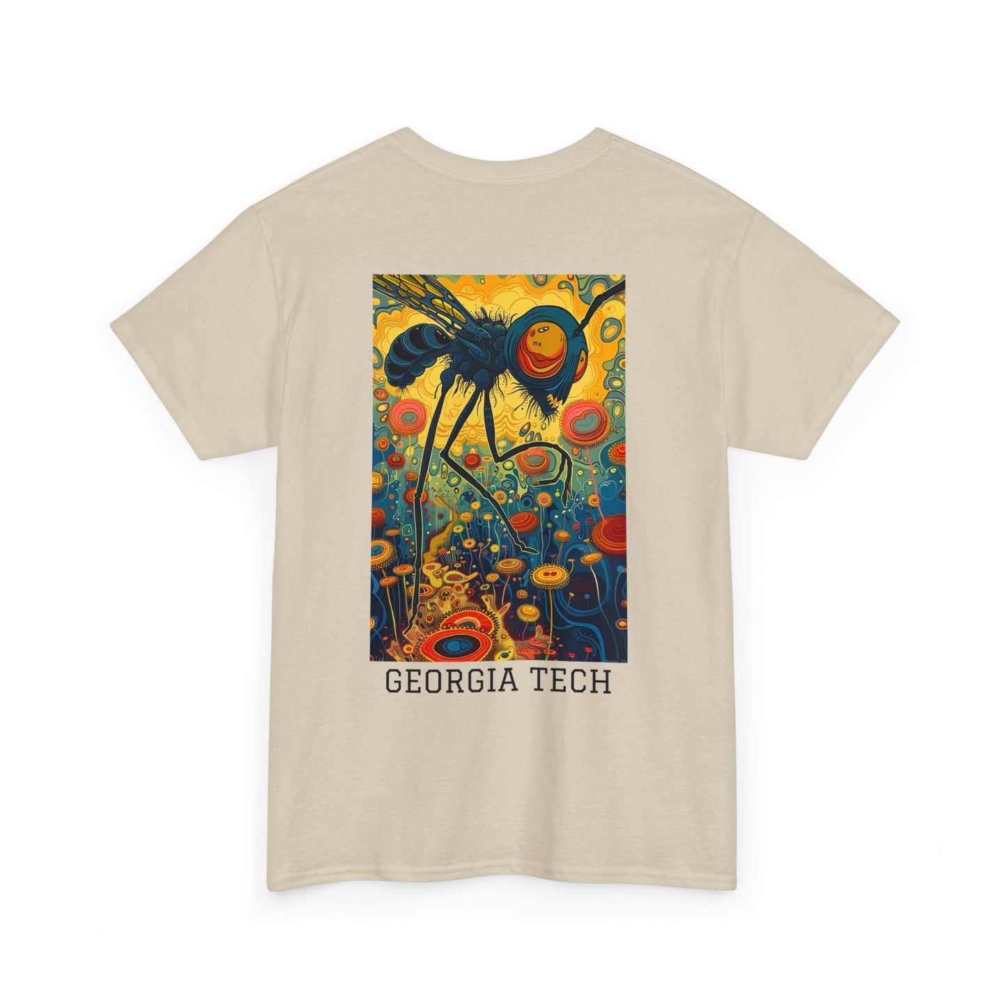 Georgia Tech 02B - Unisex Heavy Cotton Tee - Image on the Back