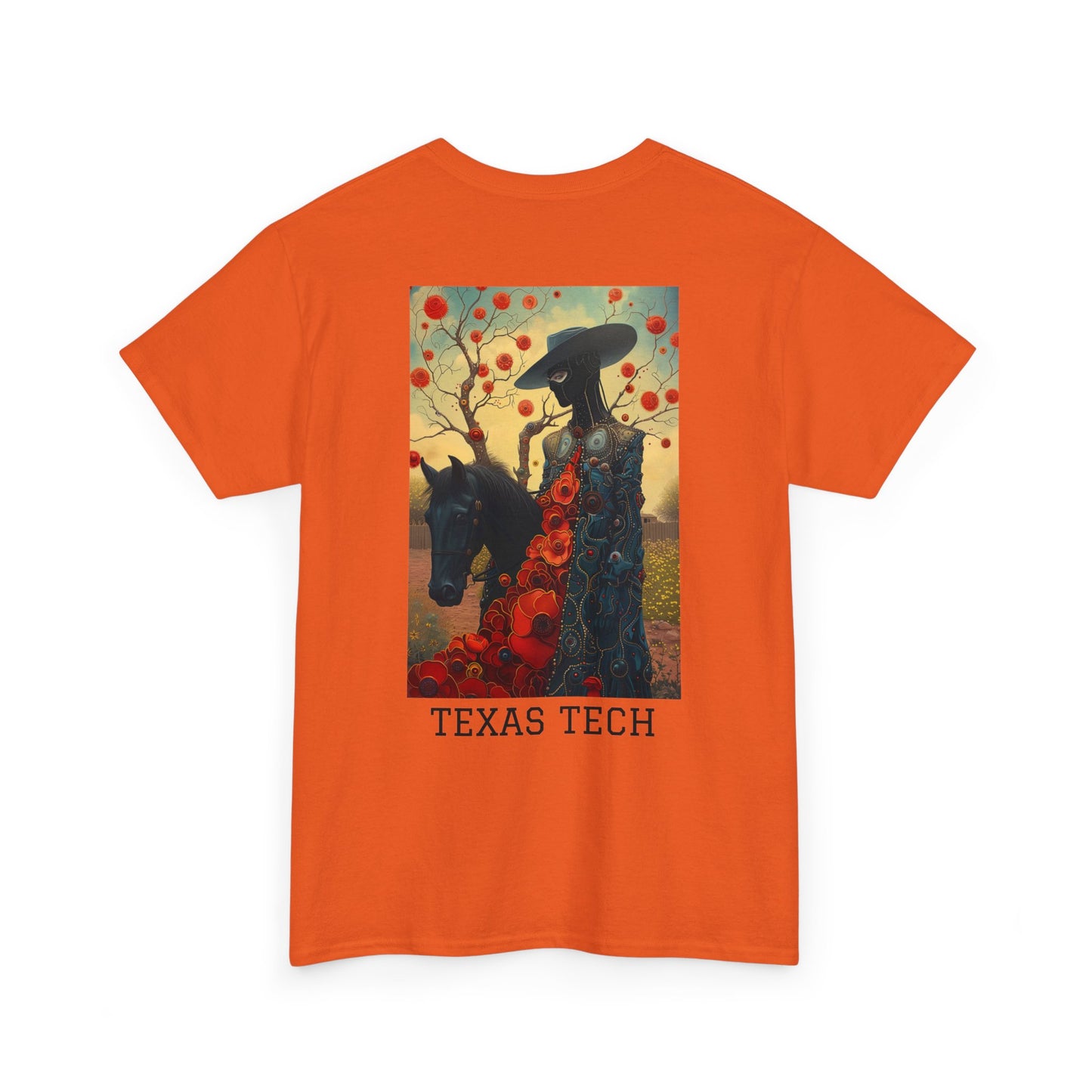 Texas Tech 03B - Unisex Heavy Cotton Tee - Image on the Back