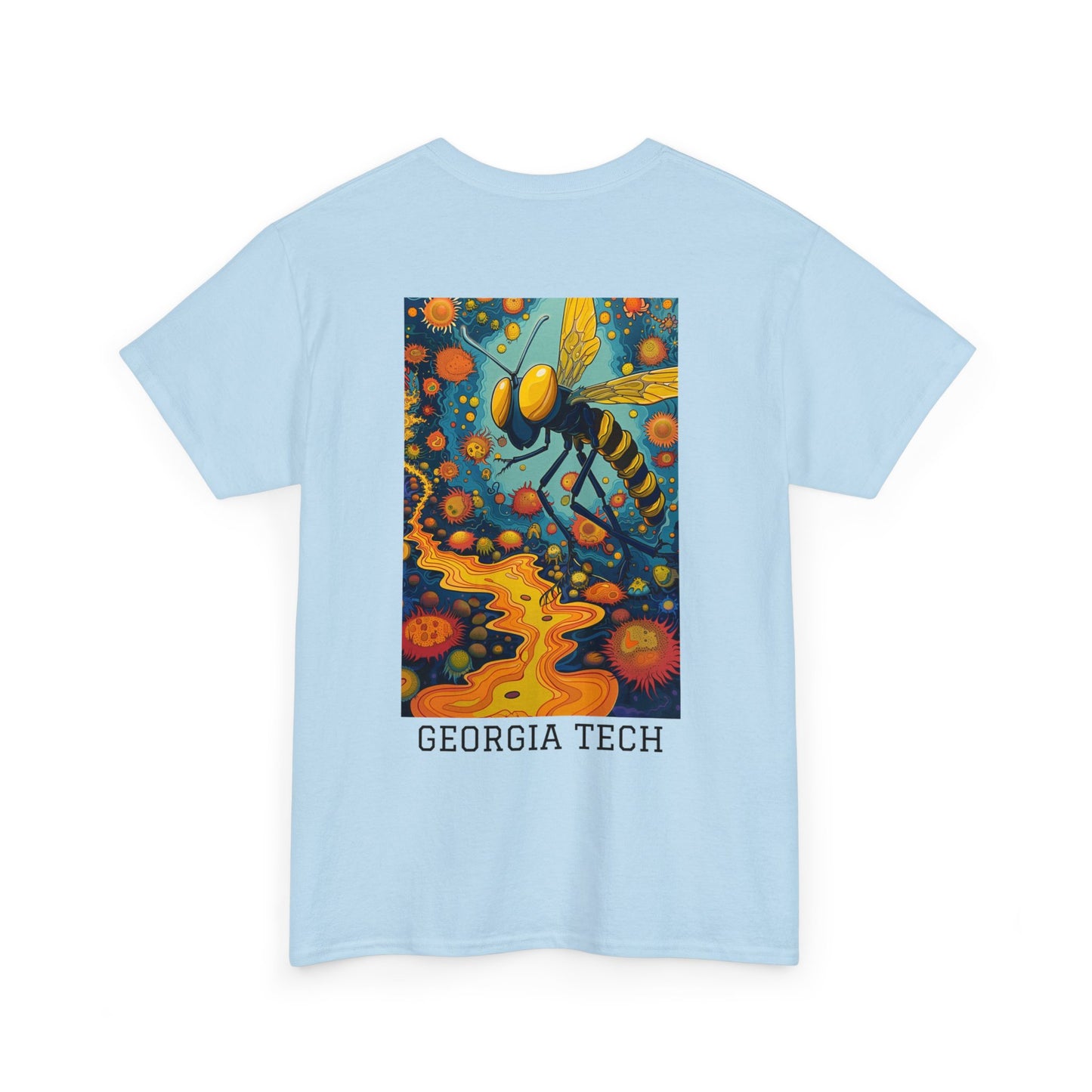 Georgia Tech 03B - Unisex Heavy Cotton Tee - Image on the Back