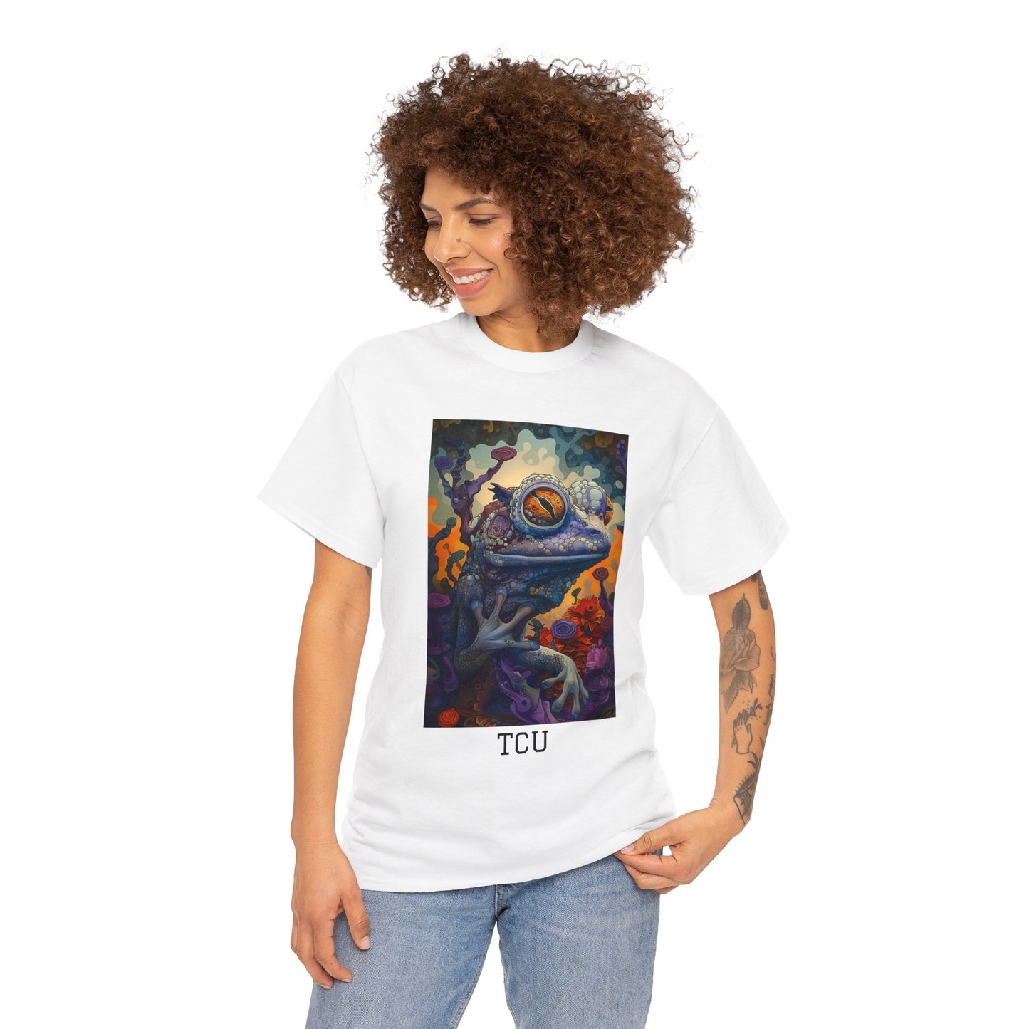 TCU 02F - Unisex Heavy Cotton Tee - Image on the Front